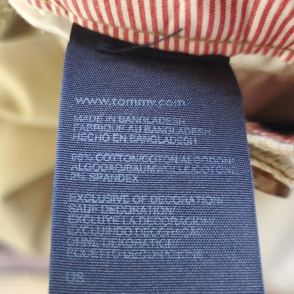 TOMMY Hilfiger 4 Lowrise Wide Leg Khaki Trousers Pants 90s Y2K - Picture 4 of 10